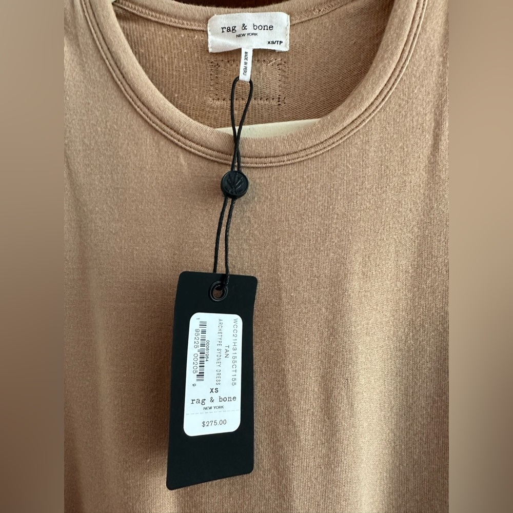 Rag and Bone Sleeveless Midi Dress Tan XS